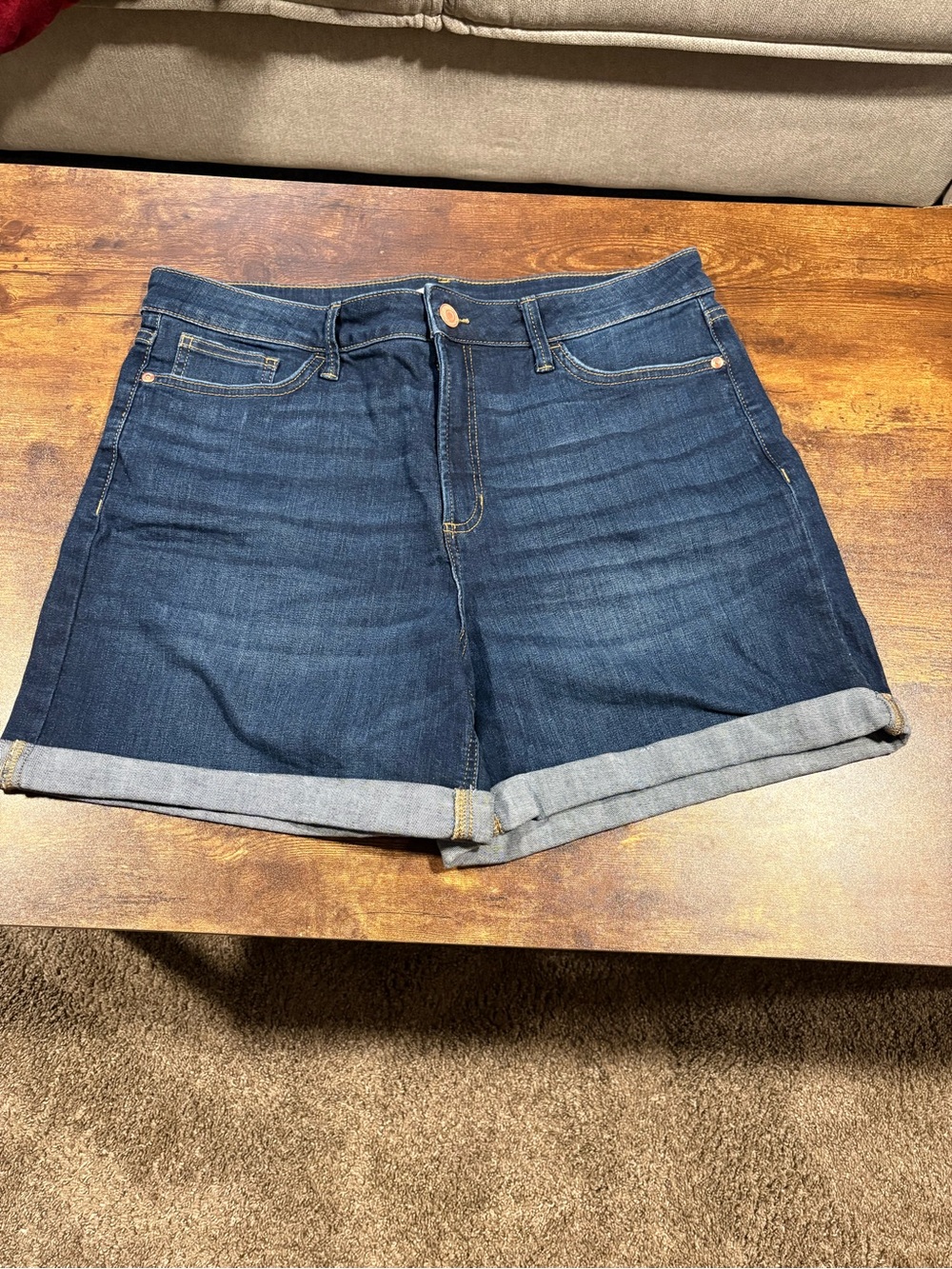 LC Lauren Conrad women’s size 16 dark wash high-rise shorts